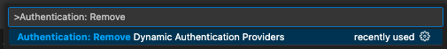 Remove authentication in VS Code
